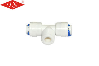 Porcellana Giunto di T di plastica K6044 degli accessori del depuratore di acqua della prova di perdita senza dado fornitore