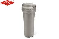 Porcellana Custodia di filtro a 10 pollici dell&#039;acqua del doppio giunto circolare con il commestibile pp materiale fabbrica