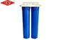 20&quot; filtro da acqua della fase del doppio parte l'aspetto blu di colore di pressione massima 32kg fornitore