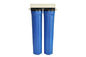 20&quot; filtro da acqua della fase del doppio parte l'aspetto blu di colore di pressione massima 32kg fornitore